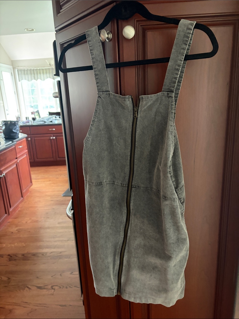 Grey Corduroy
Zip-Front Overall Dress